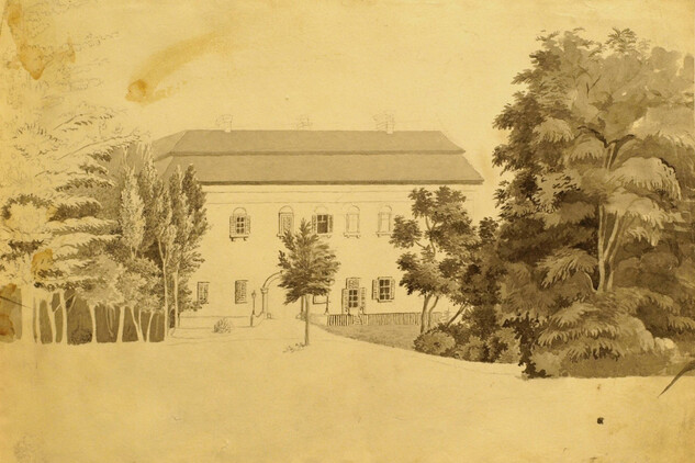 Jižní průčelí, před 1850