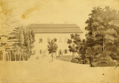 Jižní průčelí, před 1850