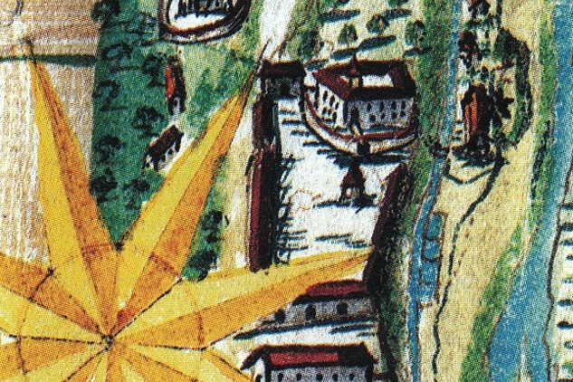 Obr. 2, Detail hraniční mapy, SOkA Chrudim, 1753